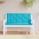 Coussins de banc de jardin lot de 2 turquoise 120x50x7 cm tissu