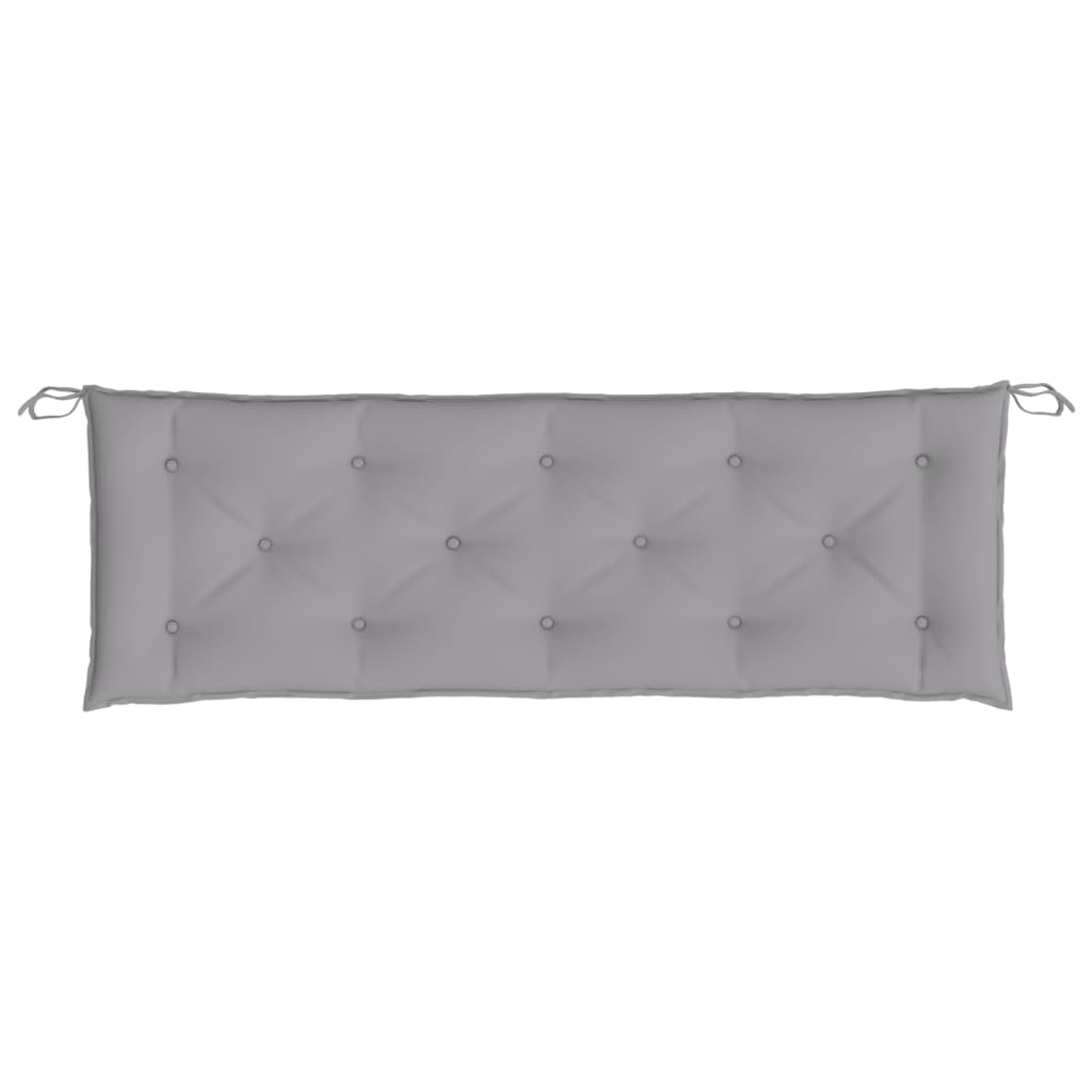 Coussins de banc jardin lot de 2 gris 150x50x7 cm tissu Oxford