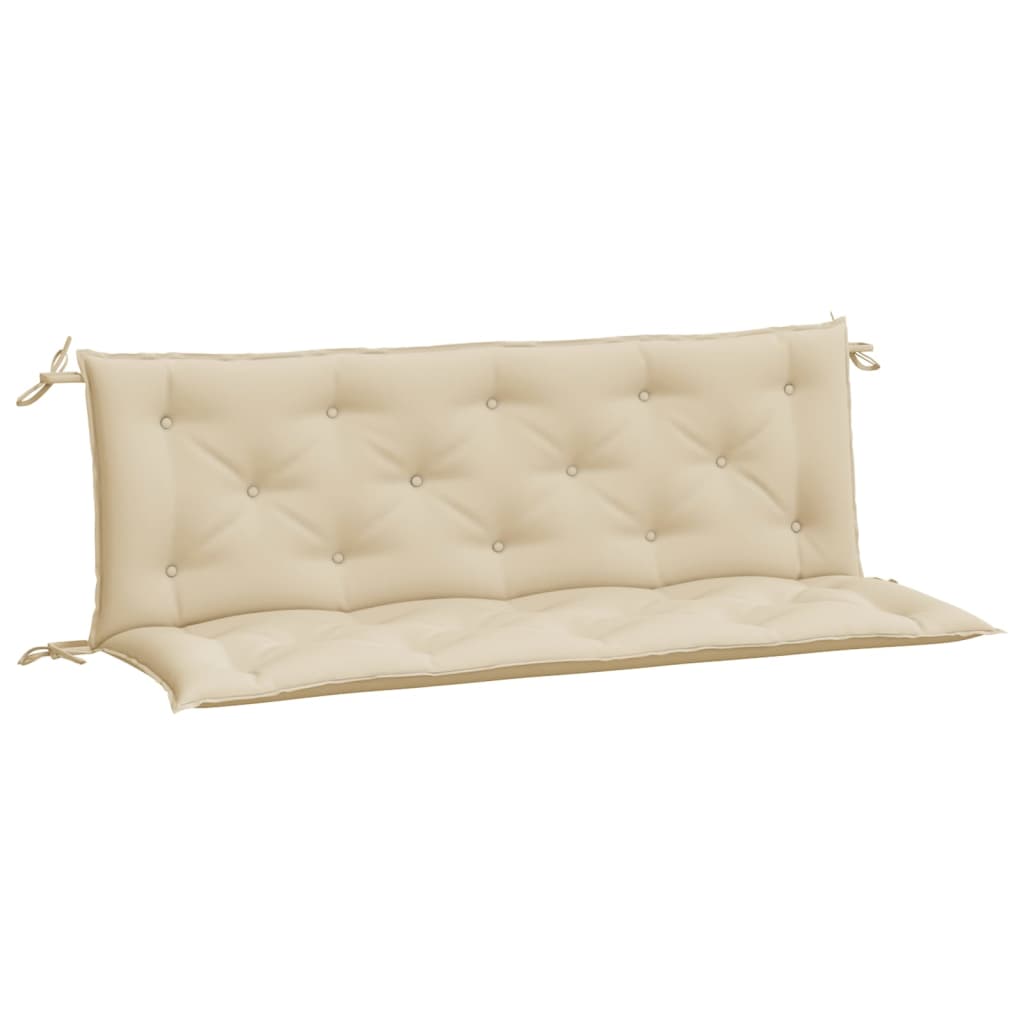 Coussins de banc jardin lot de 2 beige 150x50x7 cm tissu Oxford