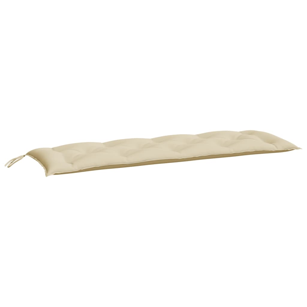 Coussins de banc jardin lot de 2 beige 150x50x7 cm tissu Oxford