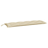 Coussins de banc jardin lot de 2 beige 150x50x7 cm tissu Oxford