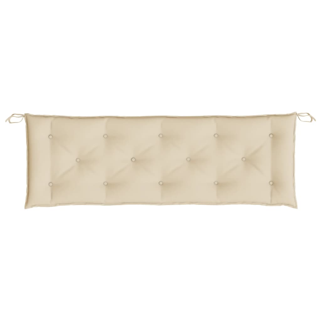 Coussins de banc jardin lot de 2 beige 150x50x7 cm tissu Oxford