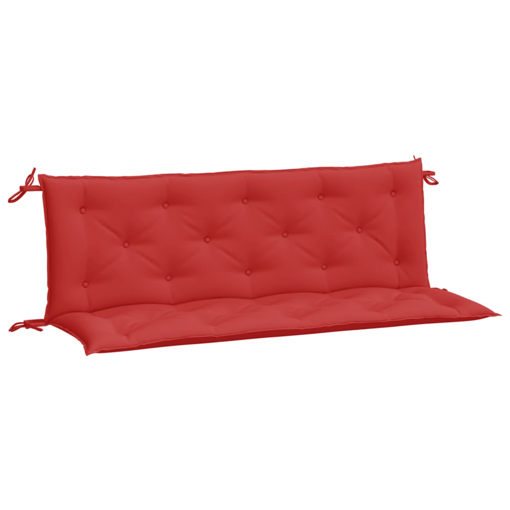 Coussins de banc jardin lot de 2 rouge 150x50x7 cm tissu Oxford