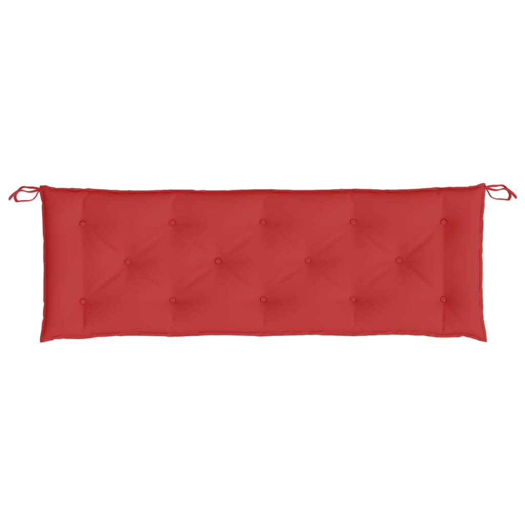 Coussins de banc jardin lot de 2 rouge 150x50x7 cm tissu Oxford