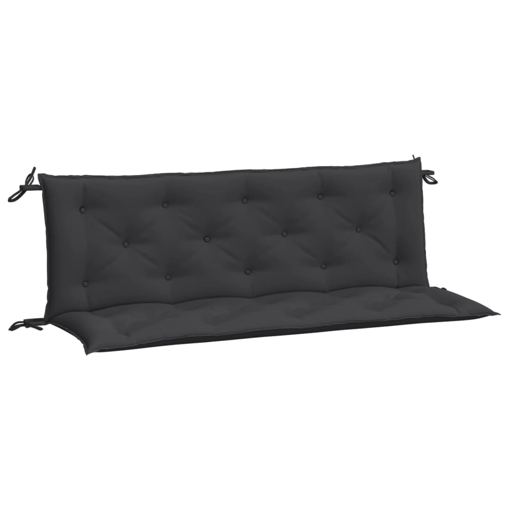 Coussins de banc jardin lot de 2 noir 150x50x7 cm tissu Oxford