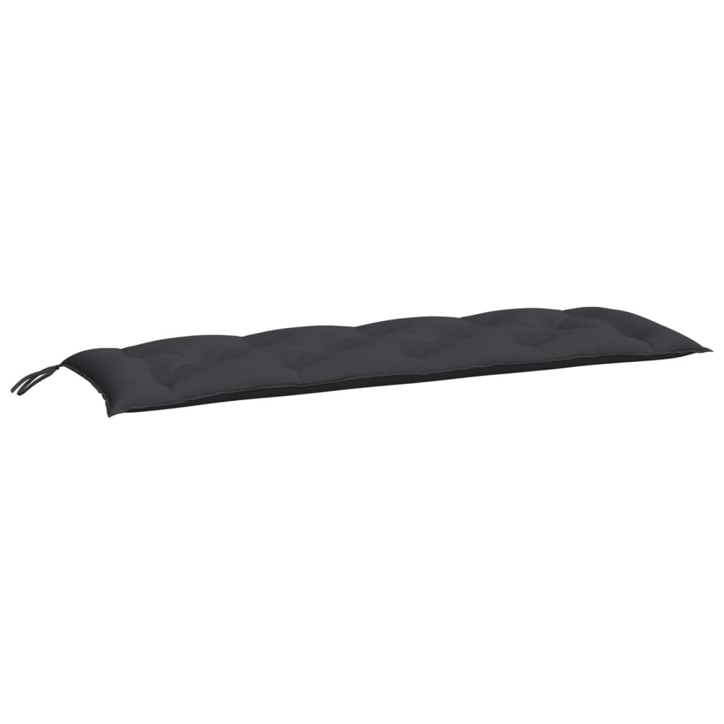 Coussins de banc jardin lot de 2 noir 150x50x7 cm tissu Oxford