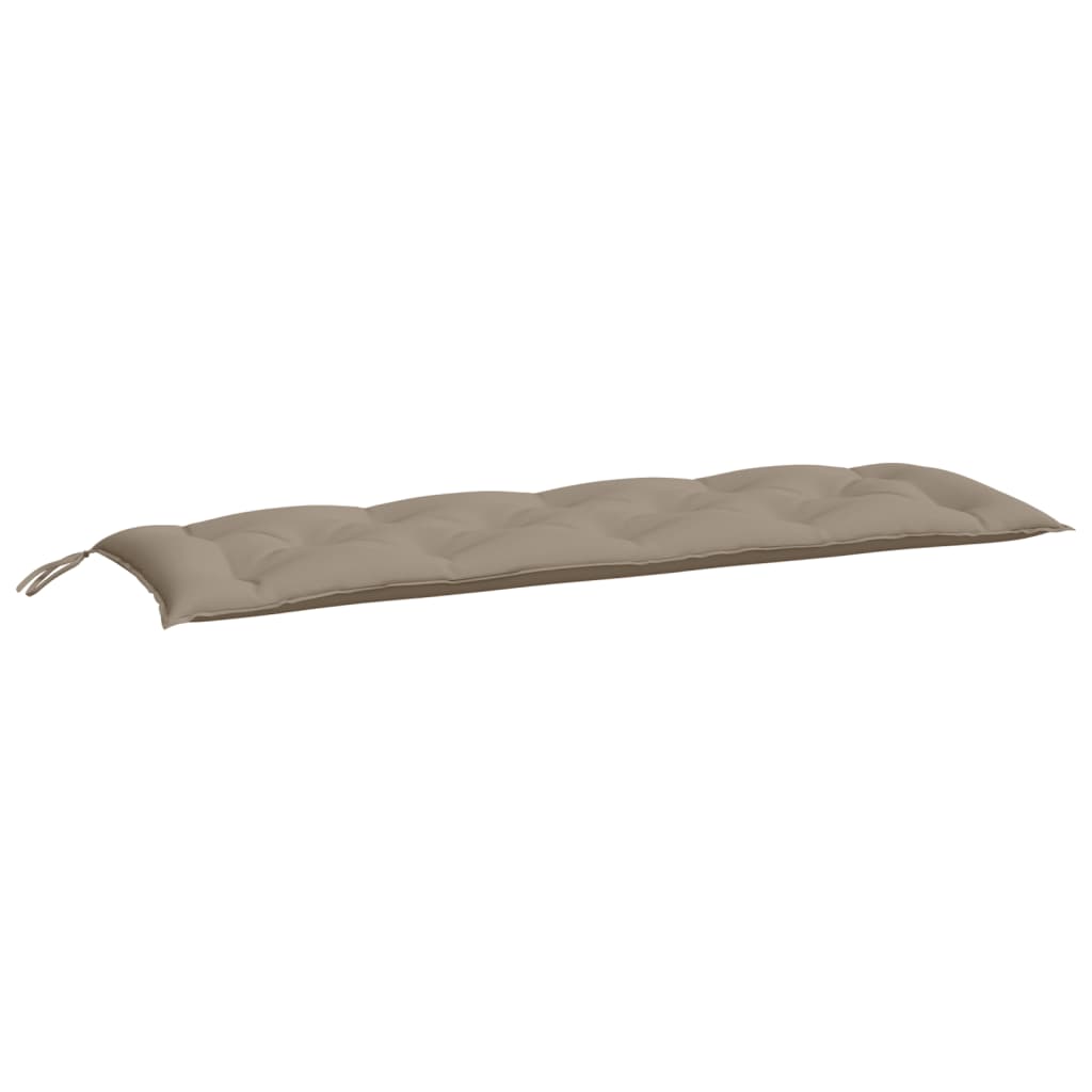 Coussins de banc jardin lot de 2 taupe 150x50x7 cm tissu Oxford