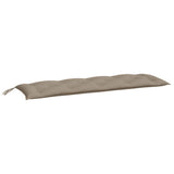 Coussins de banc jardin lot de 2 taupe 150x50x7 cm tissu Oxford