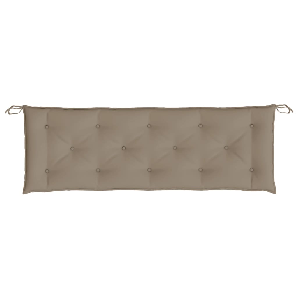 Coussins de banc jardin lot de 2 taupe 150x50x7 cm tissu Oxford