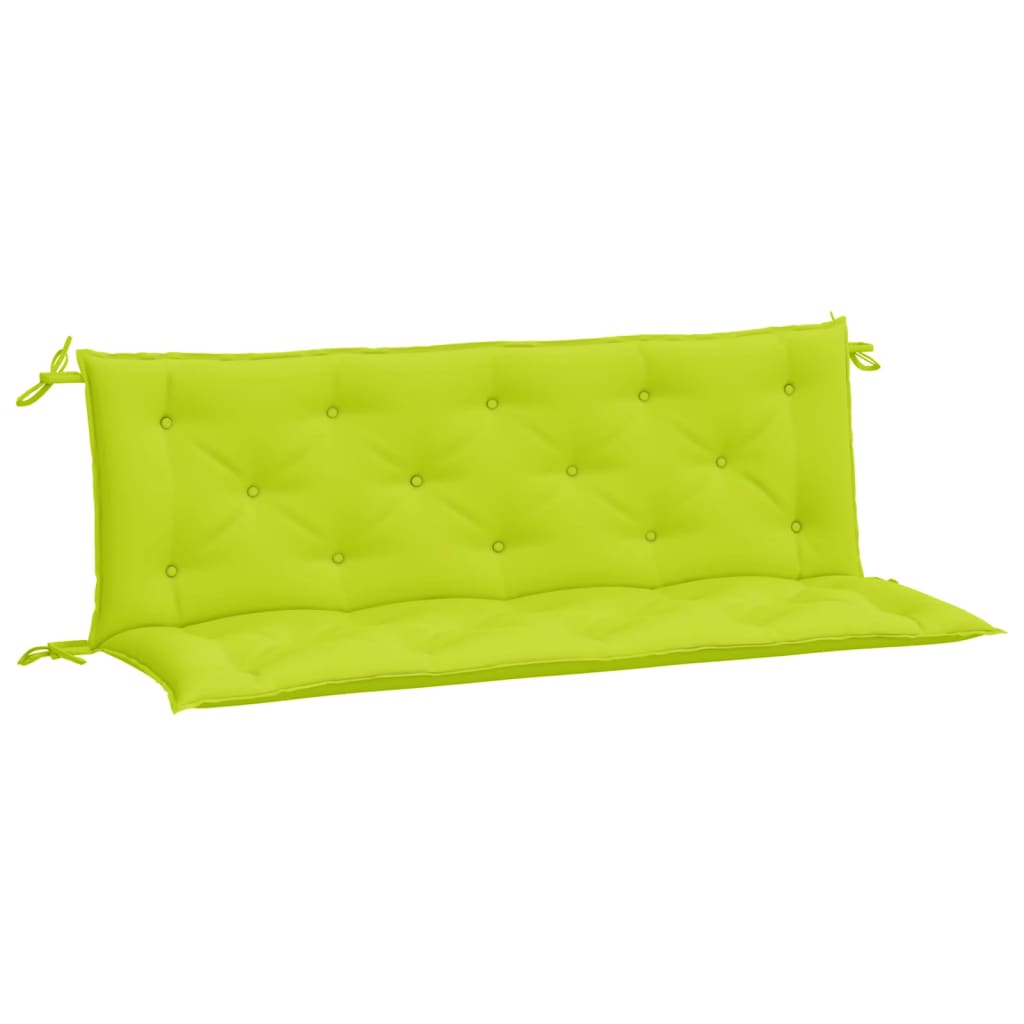 Coussins de banc de jardin lot de 2 vert vif tissu Oxford