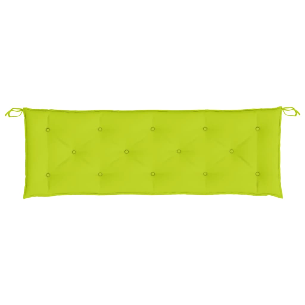 Coussins de banc de jardin lot de 2 vert vif tissu Oxford