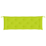 Coussins de banc de jardin lot de 2 vert vif tissu Oxford