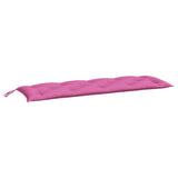 Coussins de banc de jardin lot de 2 rose 150x50x7 cm tissu