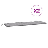 Gartenbankauflagen 2er-Set grau 180x50x7 cm Oxford-Stoff