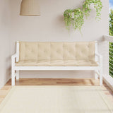 Coussins de banc jardin lot de 2 beige 180x50x7 cm tissu Oxford