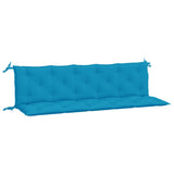 Coussins de banc de jardin lot de 2 bleu clair tissu Oxford