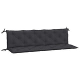 Gartenbankauflagen 2er-Set schwarz 180x50x7 cm Oxford-Stoff