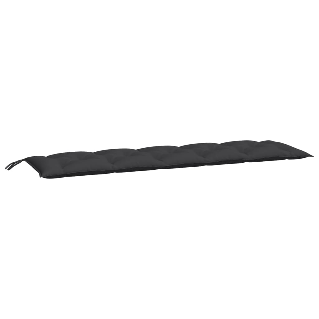 Gartenbankauflagen 2er-Set schwarz 180x50x7 cm Oxford-Stoff