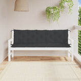 Gartenbankauflagen 2er-Set schwarz 180x50x7 cm Oxford-Stoff