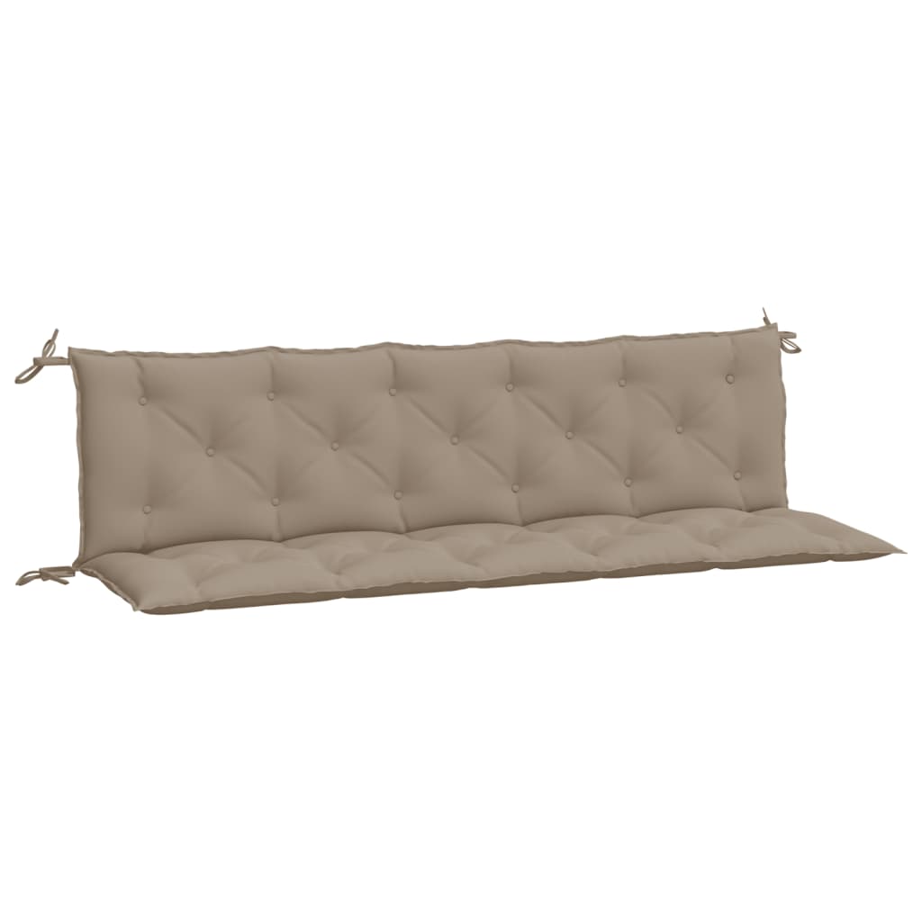 Gartenbankauflagen 2er-Set taupe 180x50x7 cm Oxford-Stoff