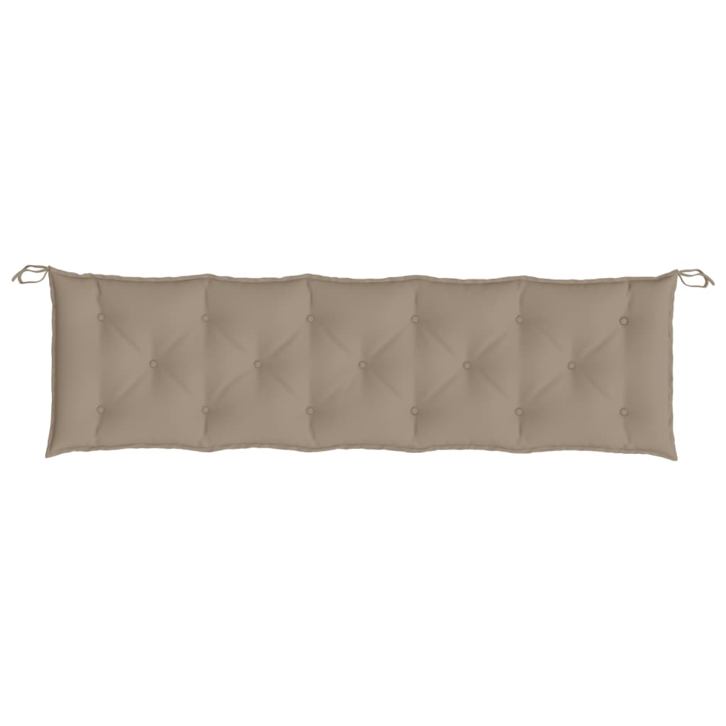 Coussins de banc jardin lot de 2 taupe 180x50x7 cm tissu Oxford