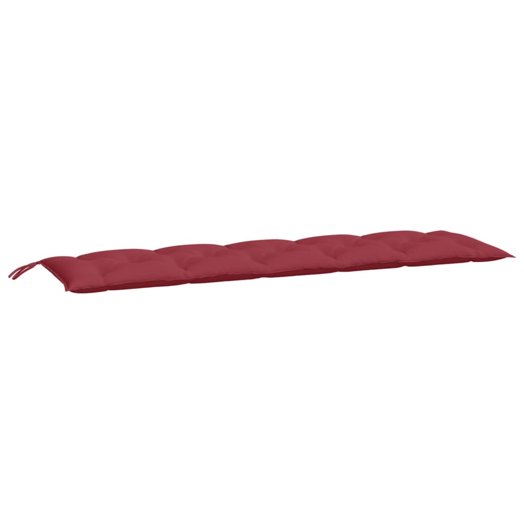 Coussins de banc de jardin lot de 2 rouge bordeaux tissu Oxford