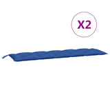 Gartenbankauflagen 2er-Set blau 180x50x7 cm Oxford-Stoff