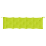 Coussins de banc de jardin lot de 2 vert vif tissu Oxford