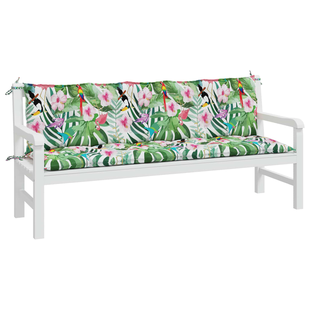 Coussins de banc de jardin lot de 2 multicolore tissu Oxford