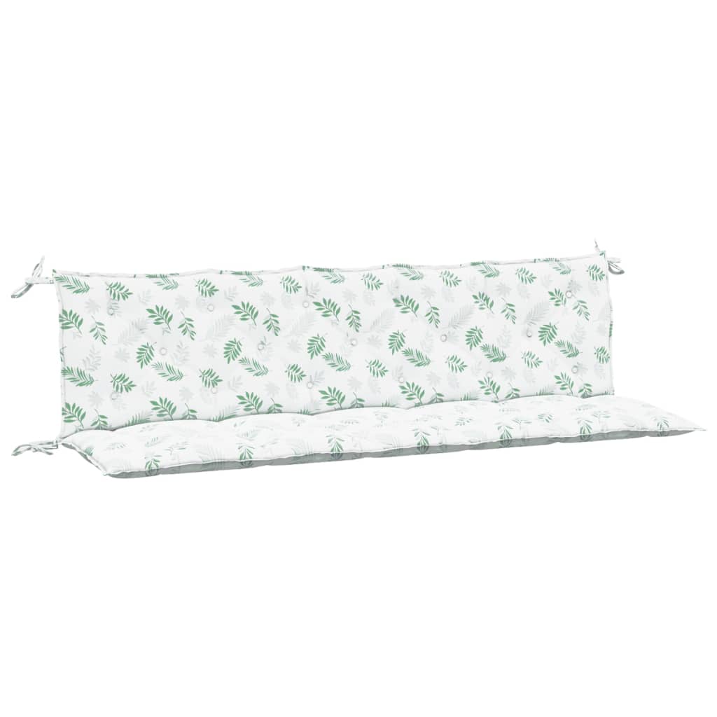 Coussins de banc jardin lot de 2 motif de feuilles tissu Oxford