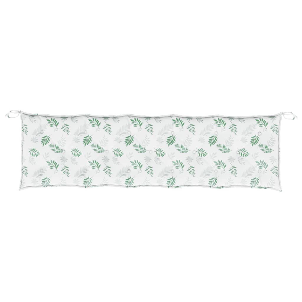 Coussins de banc jardin lot de 2 motif de feuilles tissu Oxford