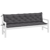 Coussins de banc de jardin lot de 2 anthracite tissu Oxford