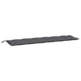 Coussins de banc de jardin lot de 2 anthracite tissu Oxford