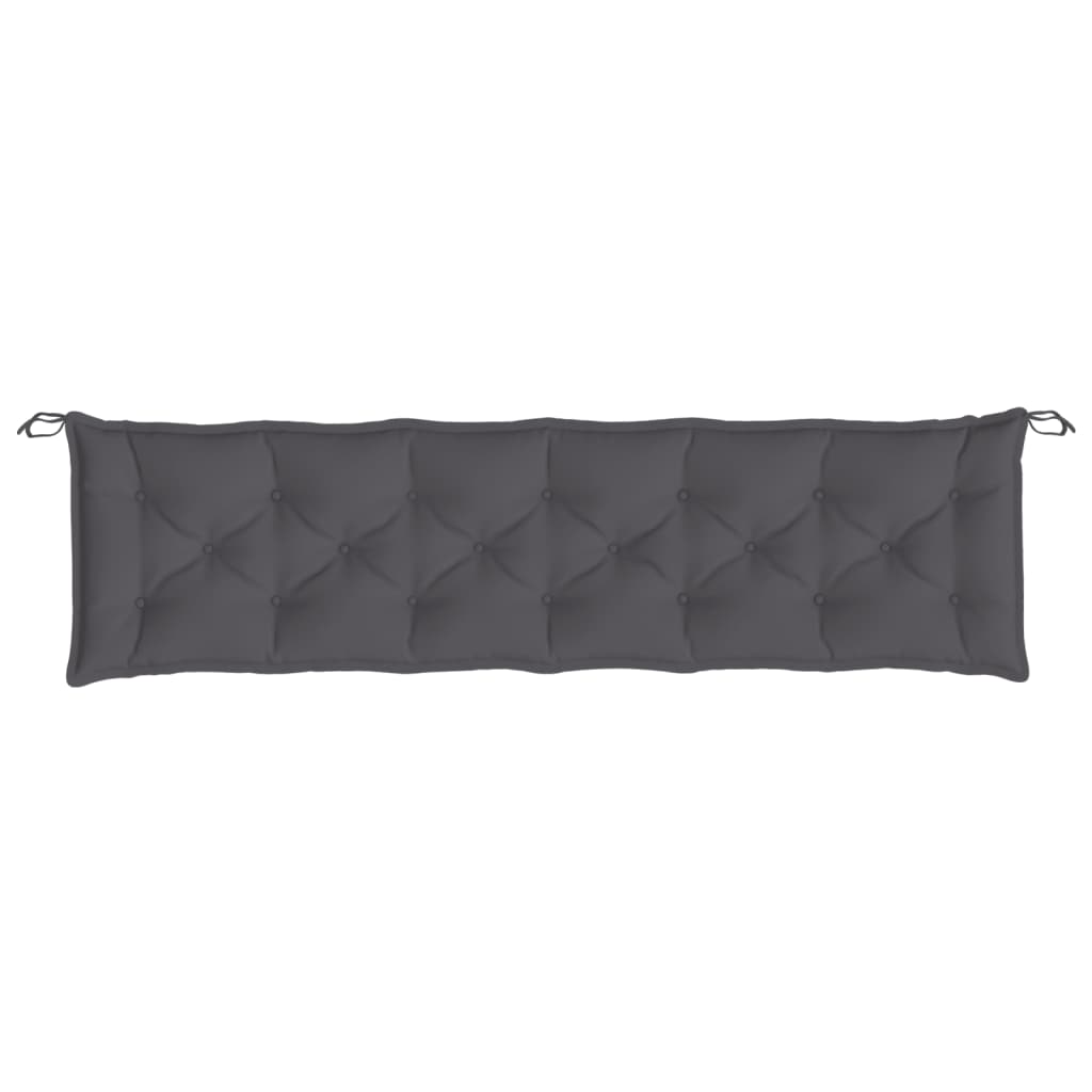 Coussins de banc de jardin lot de 2 anthracite tissu Oxford