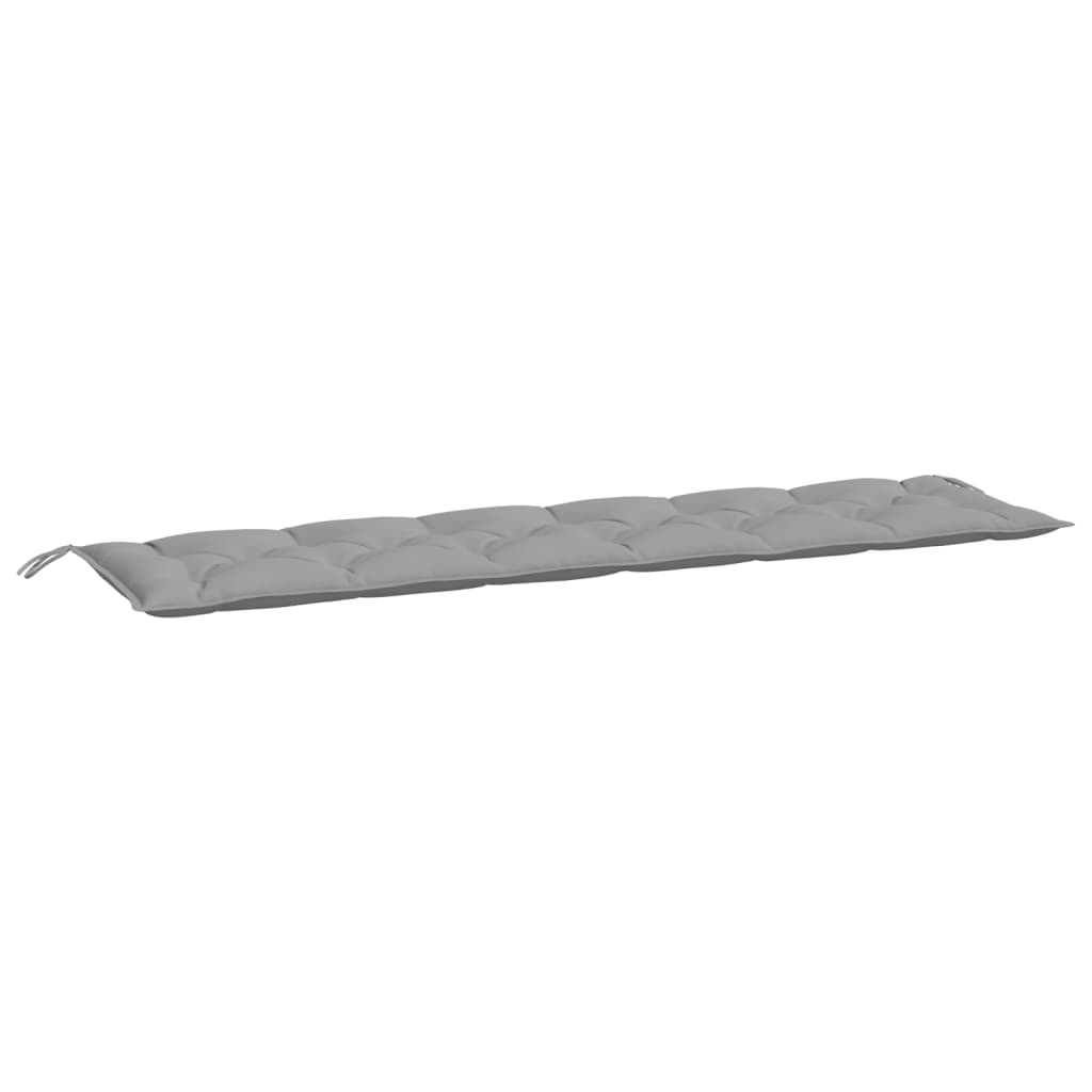 Coussins de banc jardin lot de 2 gris 200x50x7 cm tissu Oxford