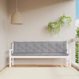 Coussins de banc jardin lot de 2 gris 200x50x7 cm tissu Oxford