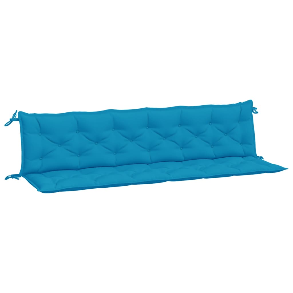 Garden bench cushions set of 2 light blue Oxford fabric