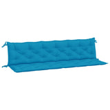 Garden bench cushions set of 2 light blue Oxford fabric