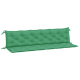 Coussins de banc jardin lot de 2 vert 200x50x7 cm tissu Oxford