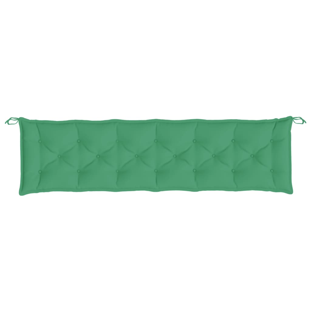 Coussins de banc jardin lot de 2 vert 200x50x7 cm tissu Oxford