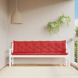 Coussins de banc jardin lot de 2 rouge 200x50x7 cm tissu Oxford