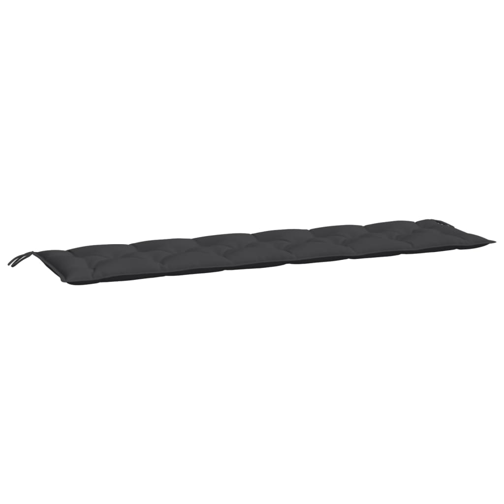 Gartenbankauflagen 2er-Set schwarz 200x50x7 cm Oxford-Stoff