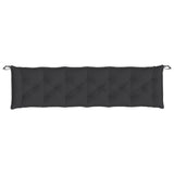 Gartenbankauflagen 2er-Set schwarz 200x50x7 cm Oxford-Stoff