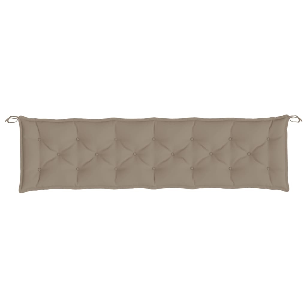 Gartenbankauflagen 2er-Set taupe 200x50x7 cm Oxford-Stoff