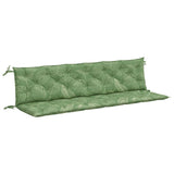 Coussins de banc de jardin lot de 2 motif de feuilles tissu