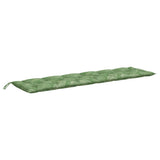 Coussins de banc de jardin lot de 2 motif de feuilles tissu