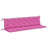 Coussins de banc de jardin lot de 2 rose 200x50x7 cm tissu