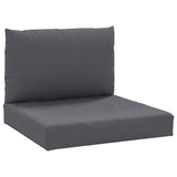 Coussins de palette lot de 2 anthracite tissu oxford