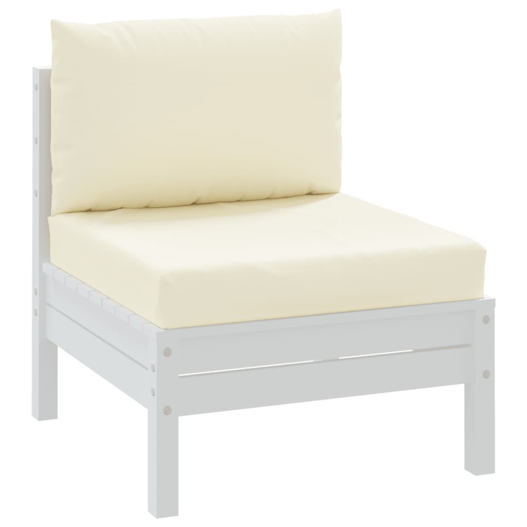 Coussins de palette lot de 2 blanc crème tissu oxford