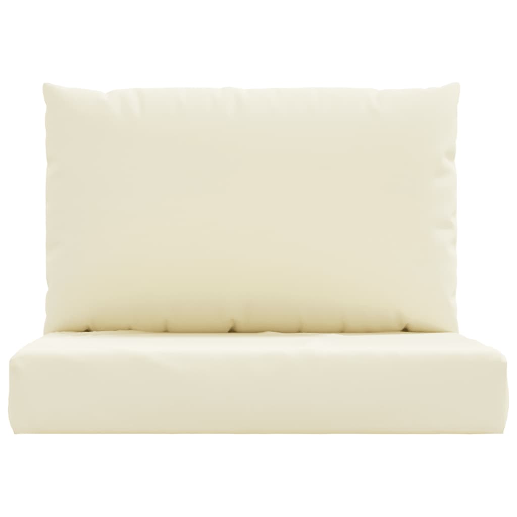 Coussins de palette lot de 2 blanc crème tissu oxford